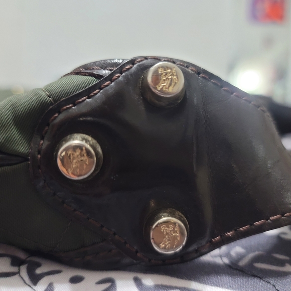 Burberry Green/Brown Quilted Nylon Brook Hobo Bag - Picture 11 of 13